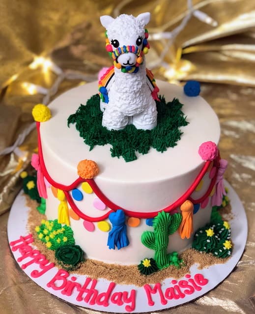 A hand-decorated specialty cake